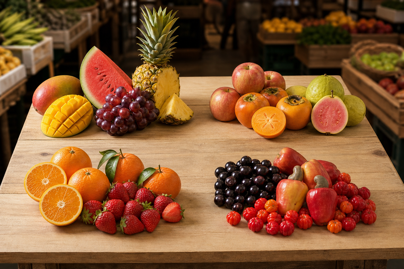 Frutas da estação: calendário mês a mês no Brasil